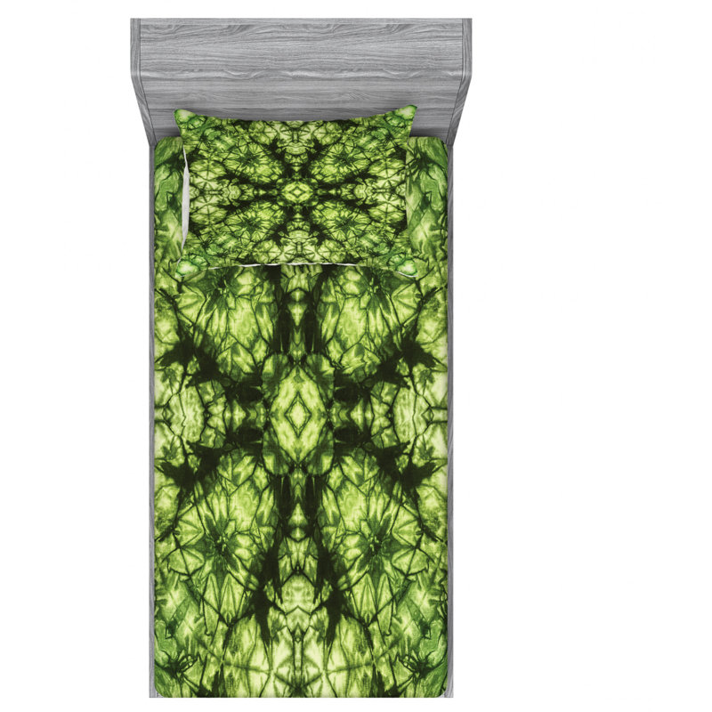 Microfiber Floral Sheet Set, Twin Sheet Set with Fitted Sheet