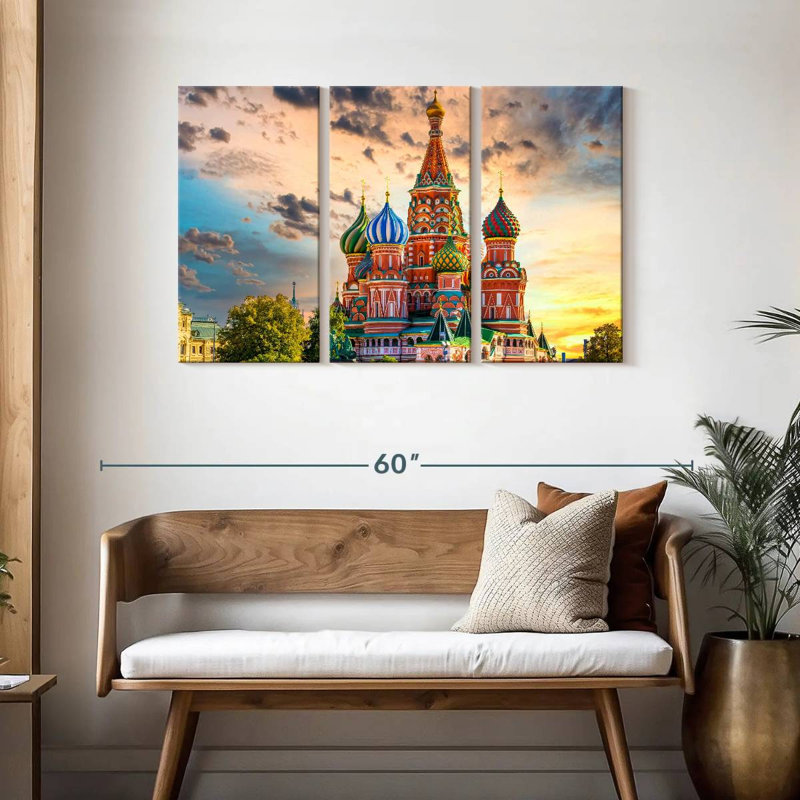 Cathédrale Saint-Basile de Moscou, H 28 po x l 45 po