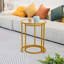 Ryett 2 End Tables with Metal Base Round Table with Tempered Glass Tabletop-2139202331