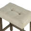 Table à manger moderne 3 pièces - Table rectangulaire en bois d'hévéa, 2 tabourets, coussin de siège, siège beige et brun, beige / brun