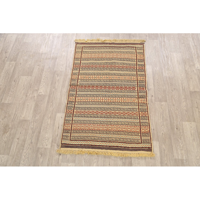Tapis géométrique kilim 3 x 5