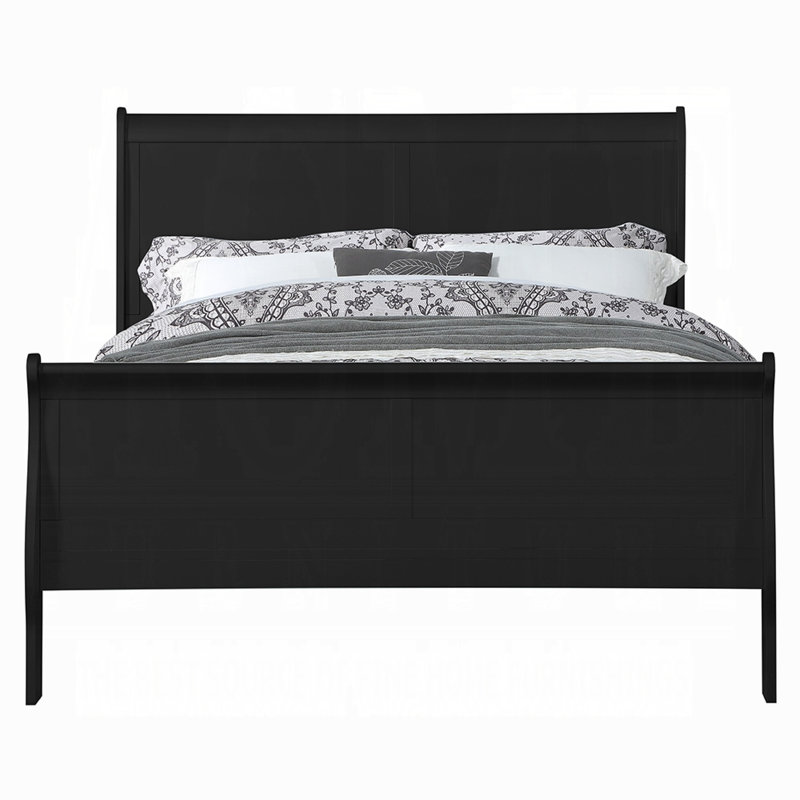 Louis Philippe Bed, Black, King