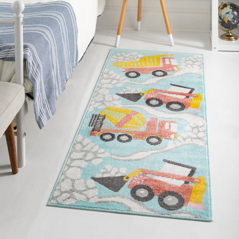 Machine Woven Polypropylene Plastic Rug, Runner 2'2" x 6'