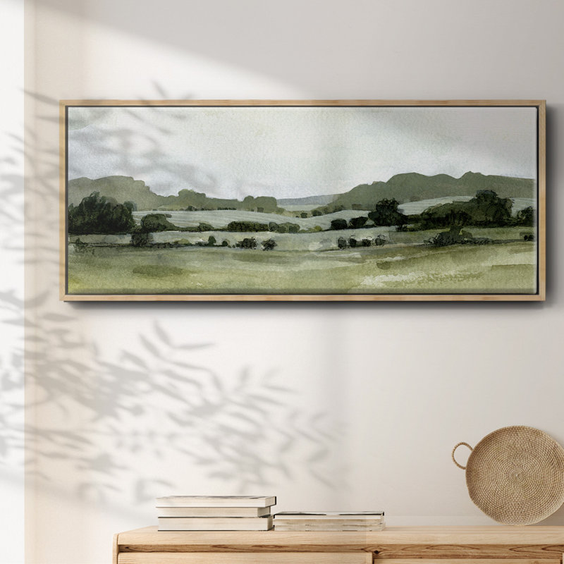 Vert paysage III - toile encadrée