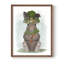 «Rabbit Carrot Hat», reproduction encadrée - bois massif-1616598064-1616598075