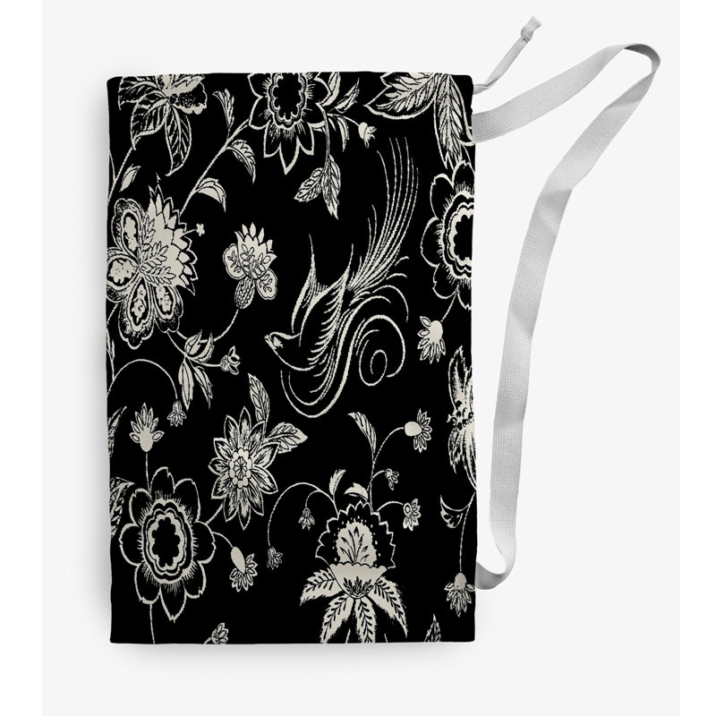 Fabric Laundry Bag with Handles, Small (29" H x 18" W), Black