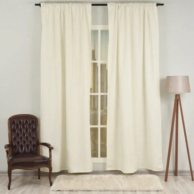 Extra Wide & Extra Long Custom Made Solid Color Room Darkening Single Curtain Panel