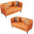 Similicuir orange sélectionné