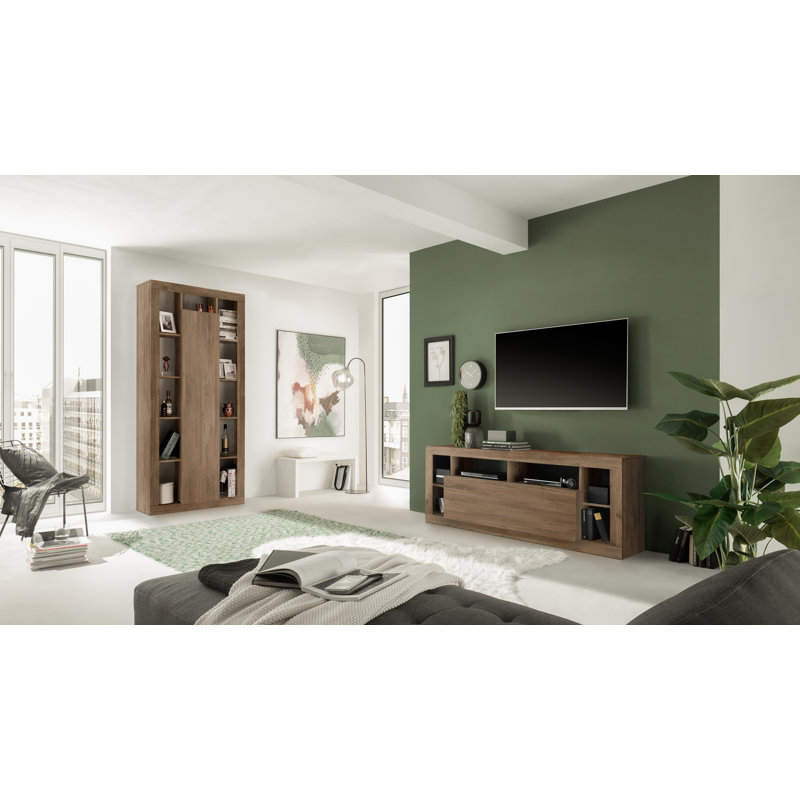 Genoa 1 Door 172cm TV Stand for TV's Up To 75", Mercure Oak
