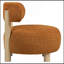 Moderne 1pc Boucle tissu rembourré dossier de chaise avec accoudoirs et dossier arrondi-778659412