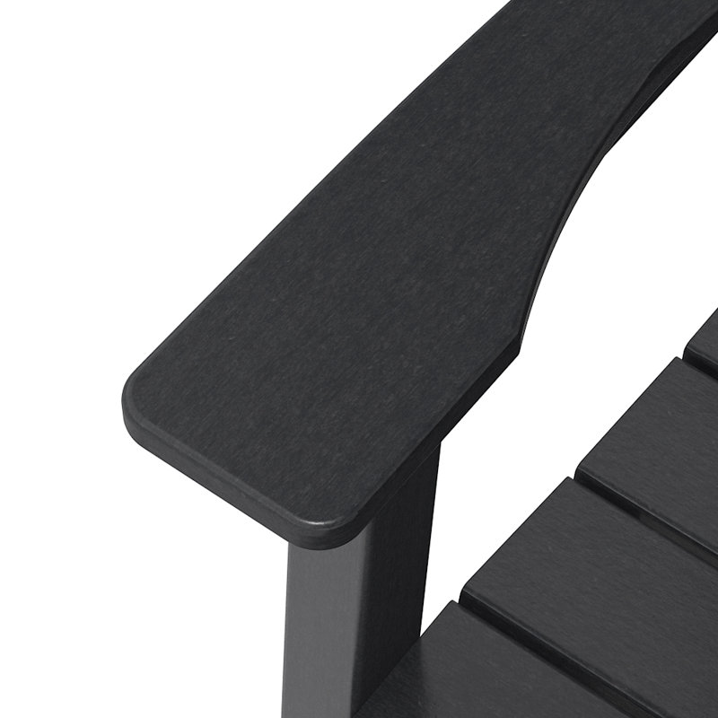 Hdpe Outdoor Adirondack Bar Chair, Black