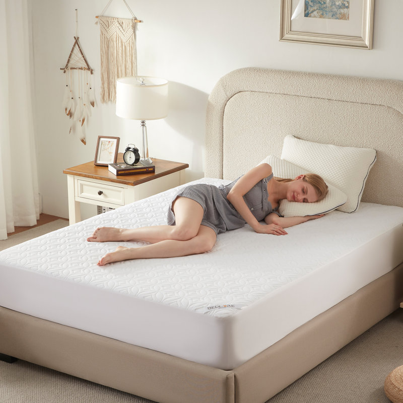 BEDLORE® Noiseless Waterproof Mattress Protector, Hypoallergenic Quilted Washable Mattress Cover, Breathable Mattress Pad with 6-18'' Deep Pocket