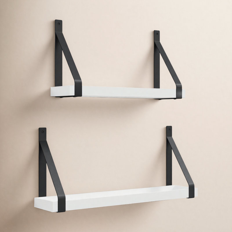 Glenbrook 2 Piece Solid Wood Accent Shelf, White