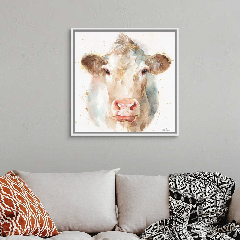 «Farm Friends II», art mural sur toile, H 32 po x l 32 po x P 2 po, Toile avec cadre blanc