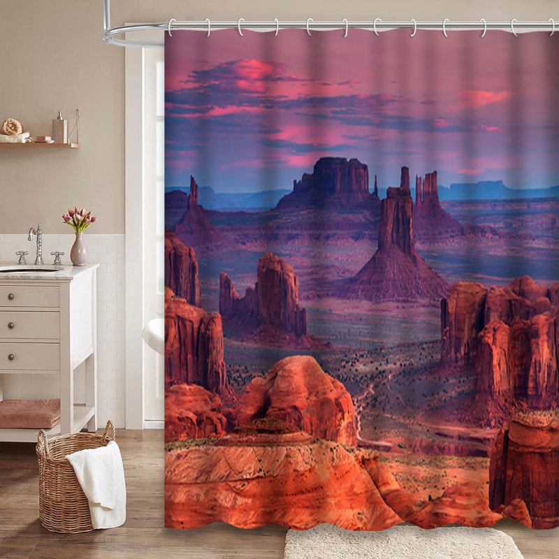 Rideau de douche Arizona Sunrise Tribal Valley, L 72 po x l 84 po