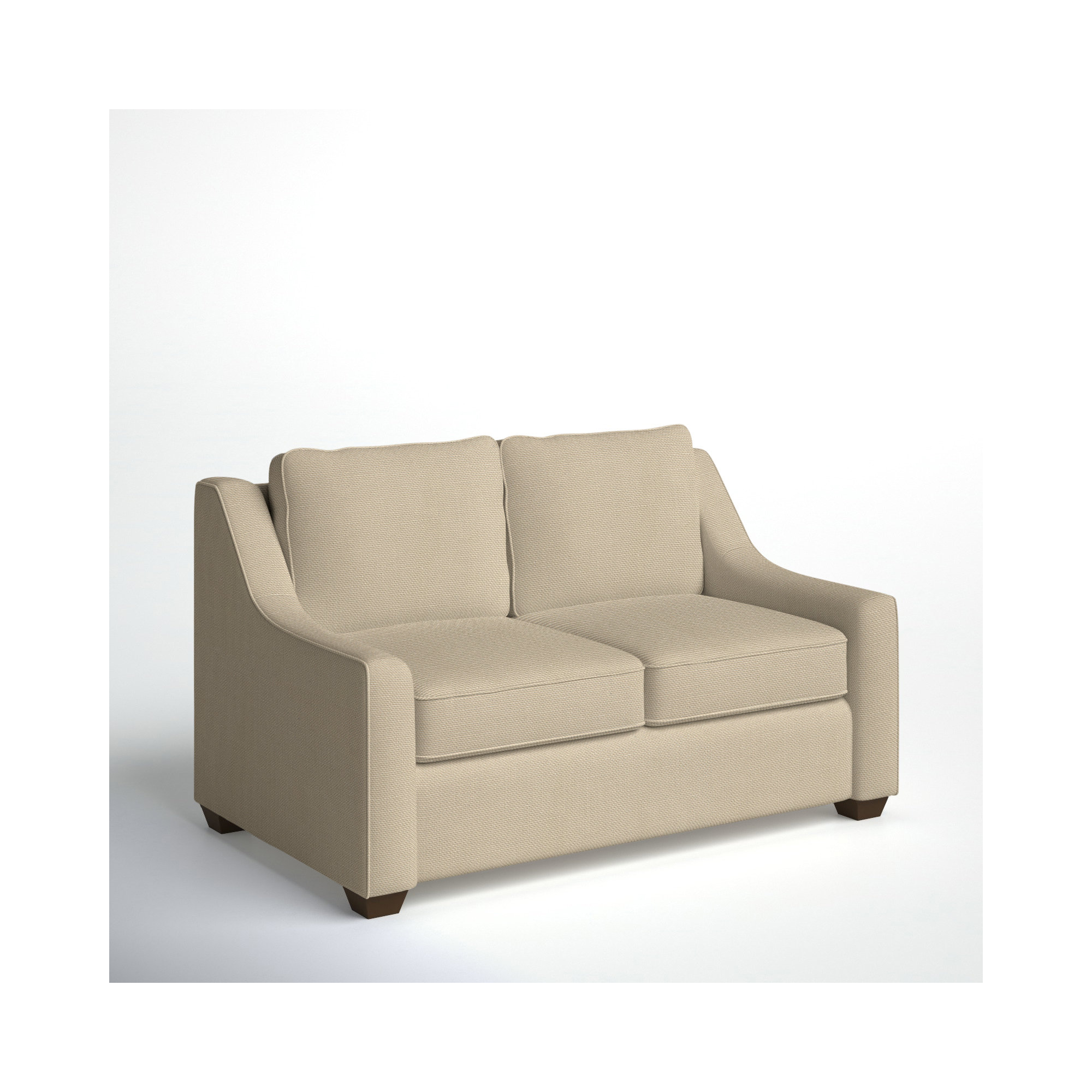 Gemi 56.5'' Upholstered Loveseat, Bayou Stone Canvas