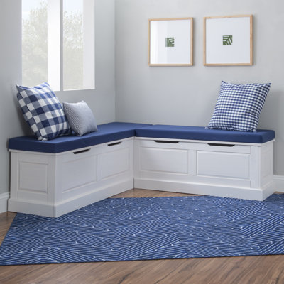 Banc de coin rembourré avec rangement caché Selby