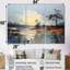«Blue Sunset In The Silent Meadow», ensemble d'art mural abstrait-788207561-788207566