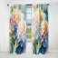 Hortensia bleu vert - rideau en velours traditionnel - obscurcissant - 1 panneau-107831945