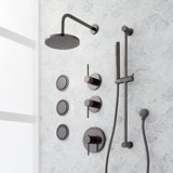Lexia Thermostatic Shower System with 3 Body Sprays, Slide Bar and Hand Shower