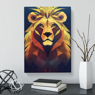 CAN-V0523-1393X Lion Conceptual - Wrapped Canvas Print