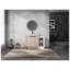 Meuble-lavabo autoportant de 42 po avec lavabo en céramique, finition blanc brillant ou chêne clair, armoire de contreplaqué moderne avec rangement inférieur-129504357