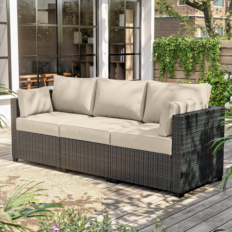 Ensemble de coussins d'extérieur pour 3 sièges, Beige