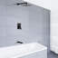 Système de douche mural 10 pouces avec robinet de baignoire cascade, robinet de douche à poignée simple, ensemble de garniture de douche à haute pression en laiton avec valve brute-110359263