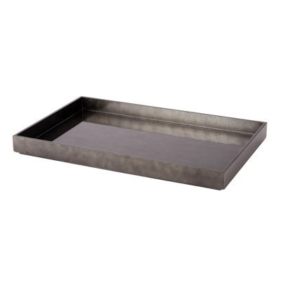 Plateau rectangulaire feuille d'argent