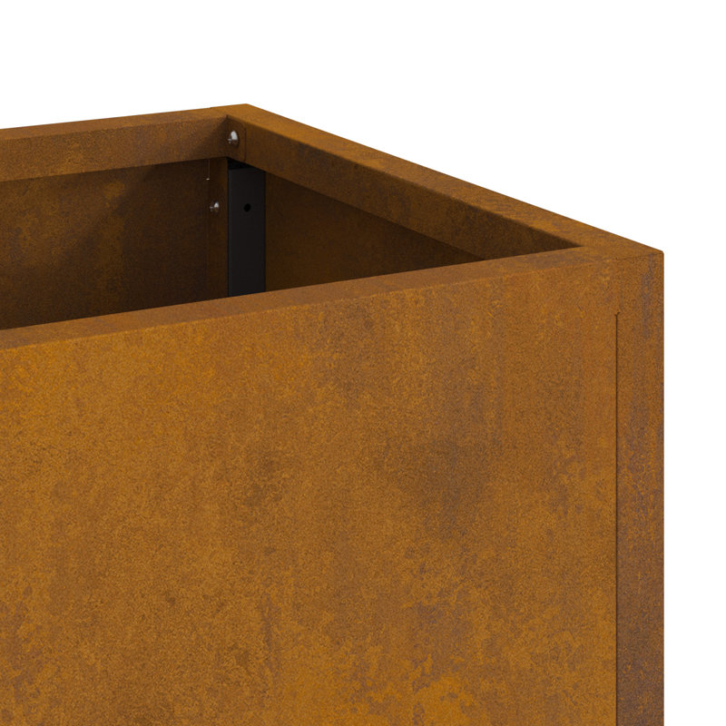 Elevated Planter, Brown, 82cm H x 100cm W x 26cm D