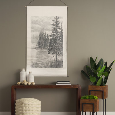 Northern Forest I a Hand Embelished Textured Framed Art Print
