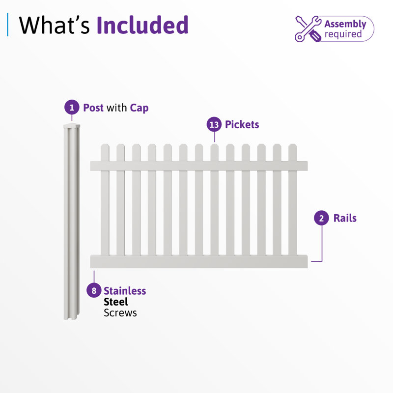 WamBam Fence Premium 4-ft H x 7-ft W ...