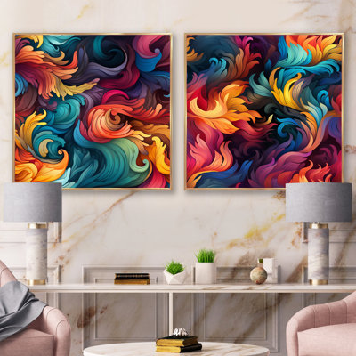 Currence - Abstract Square Collage Set Of 2