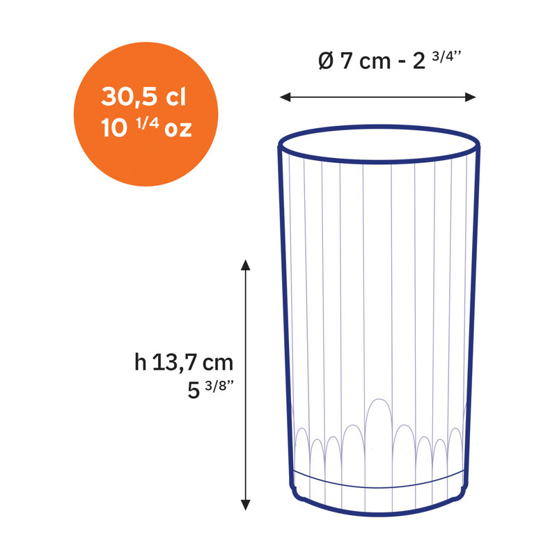 Ensemble de 6 verres à whisky Manhattan, 10,63 oz