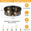 11"d 2-light Black Motion Sensor Flush Mount Ceiling Light With Open-air Design, 360° Detection, Adjustable Timer
