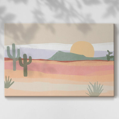 Toile tendue avec plateau de cactus I-Gallery