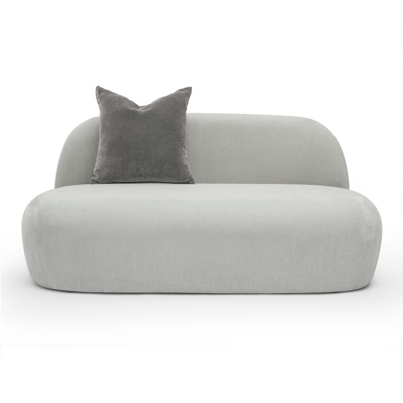 Causeuse en chenille recyclée Doster, Gris