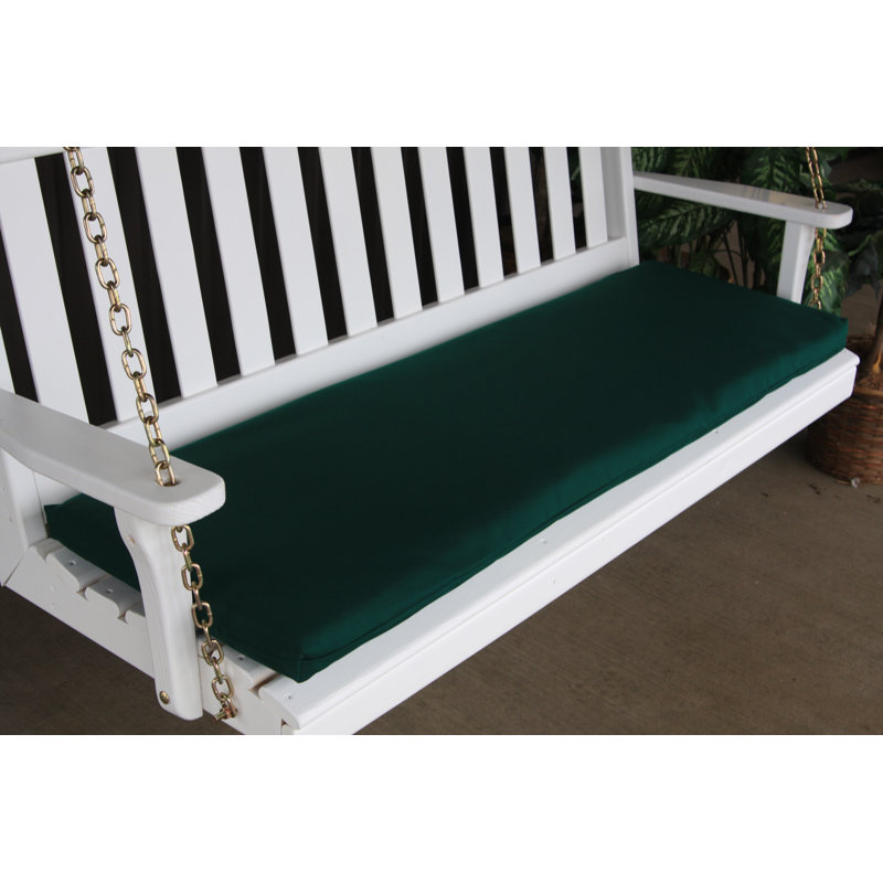 Coussin de banc intérieur / extérieur, Vert forêt, H 2 po x l 55 po x P 17 po