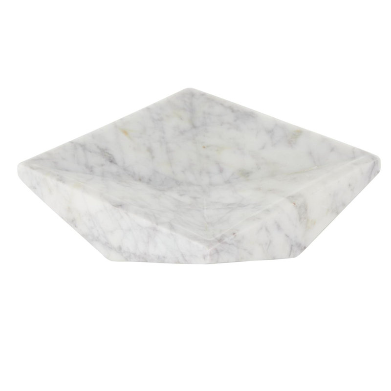 Plateau Lucien et marbre gris, H 2,1 po x l 8 po x P 8 po