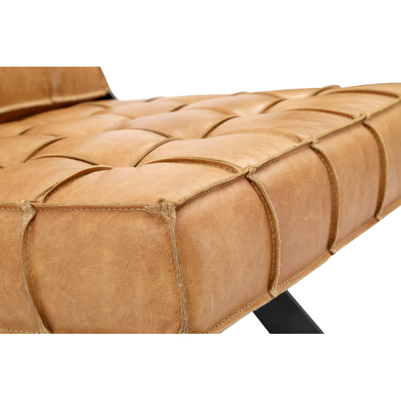 Ensemble de 2 chaises d'appoint en cuir véritable Louis L