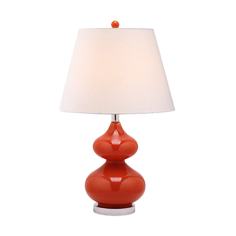 Courtney Glass Table Lamp, Blood Orange