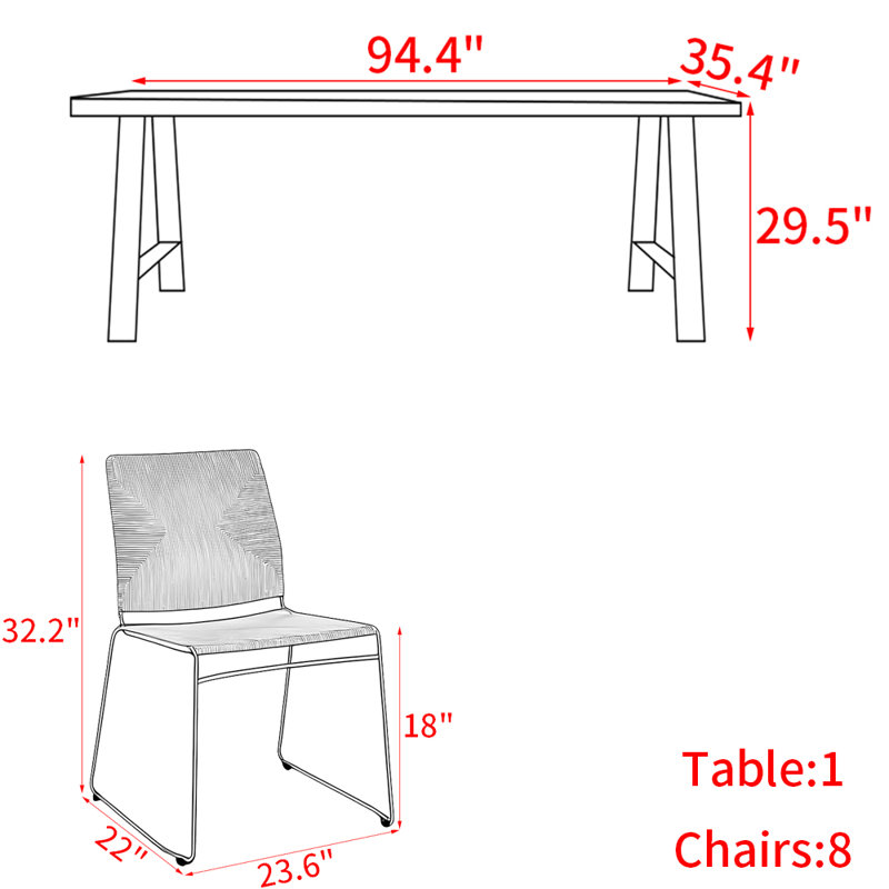 Mowery, 29.5"H x 94.4"L x 35.4"W