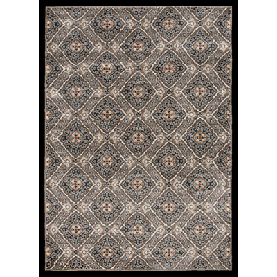 Tapis d'intérieur à motif de treillis brun et crème Annalise