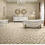 Marbre Waterjet, or blanc 2 couleurs, marbre naturel