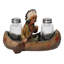 Ensemble de porte-shaker Native American Indian Chief in Canoe Boat
