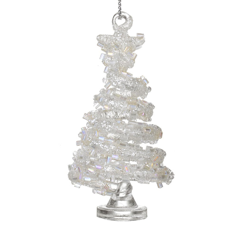 8cm Glass Holiday Shaped Ornament