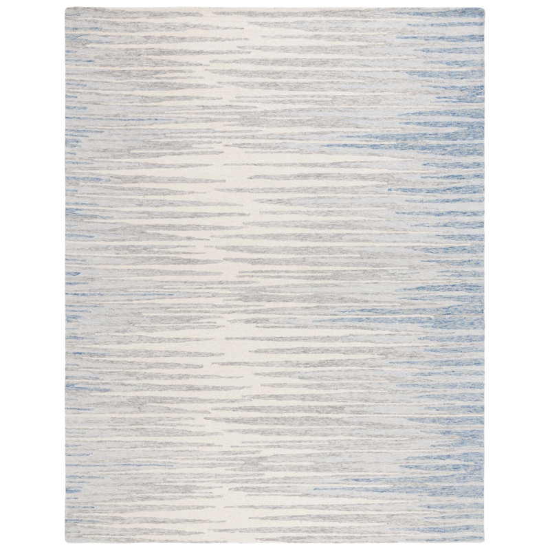 Abstract Hand Tufted Wool Abstract Rug, Rectangle 8' x 10'