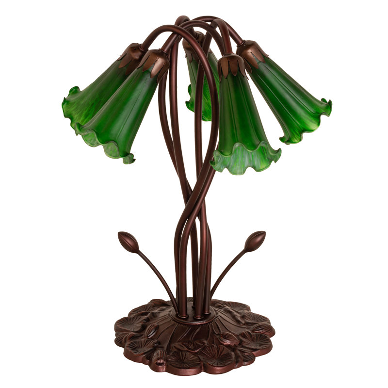 Tiffany Table Lamp, Green, Rocker