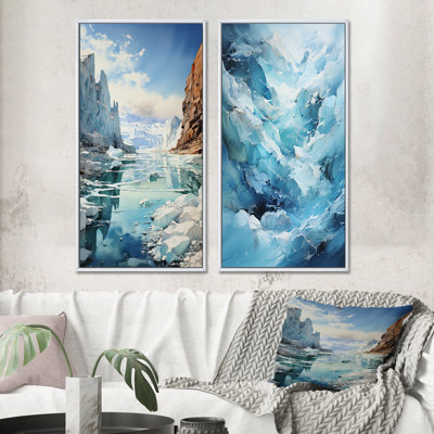 " White Glacier Frozen Horizon " 2 - Pieces