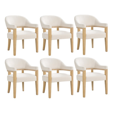 Kindle Farmhouse Dining Chair With Solid Wood Legs
